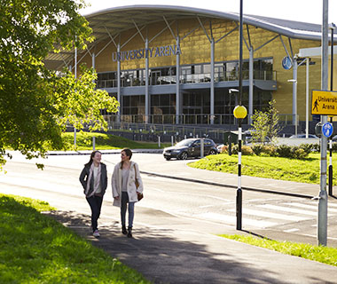 The outside of the Arena