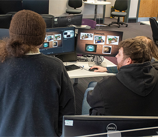 Game art students UI card