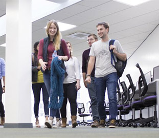 Group of students walking