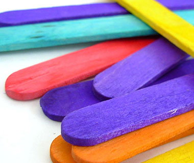 a close up of lollipop sticks