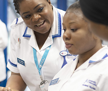 A group of female nursing students